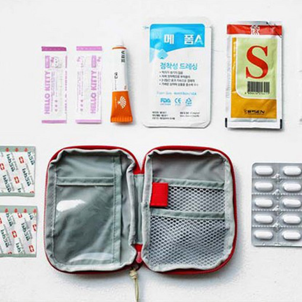 Cute Mini Portable Medicine Bag First Aid Kit Medical Emergency Kits Organizer Outdoor Household Medicine Pill Storage Bag