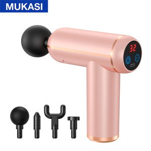 MUKASI Massage Gun Portable Percussion Pistol Massager For Body Neck Deep Tissue Muscle Relaxation Gout Pain Relief Fitness