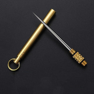 Self Defense Weapon Survival Tool Portable Outdoor Camp Equipment Survival Tool Titanium Toothpick Brass Knuckels Weapon