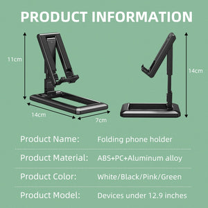 Portable Phone Holder Adjustable Desk Bracket Lifting Tablet Universal Multi-Angle Foldable Stand for iPad iPhone Samsung Smart