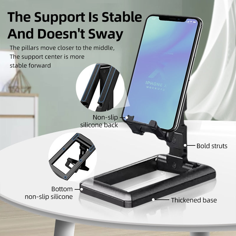 Portable Phone Holder Adjustable Desk Bracket Lifting Tablet Universal Multi-Angle Foldable Stand for iPad iPhone Samsung Smart