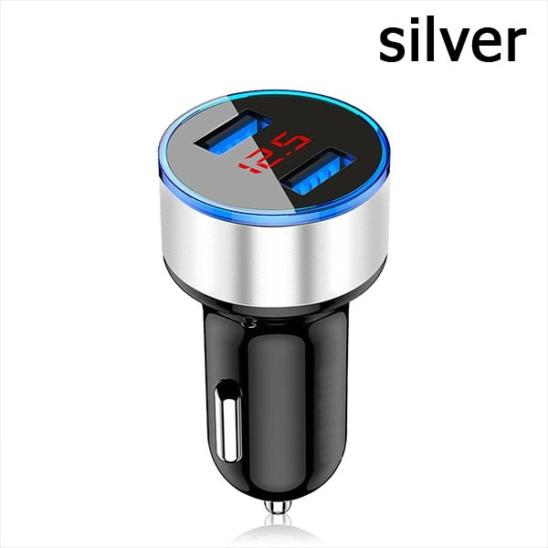 4.8A 5V Car Chargers 2 Ports Fast Charging For Samsung Huawei iphone 11 8 Plus Universal Aluminum Dual USB Car-charger Adapter