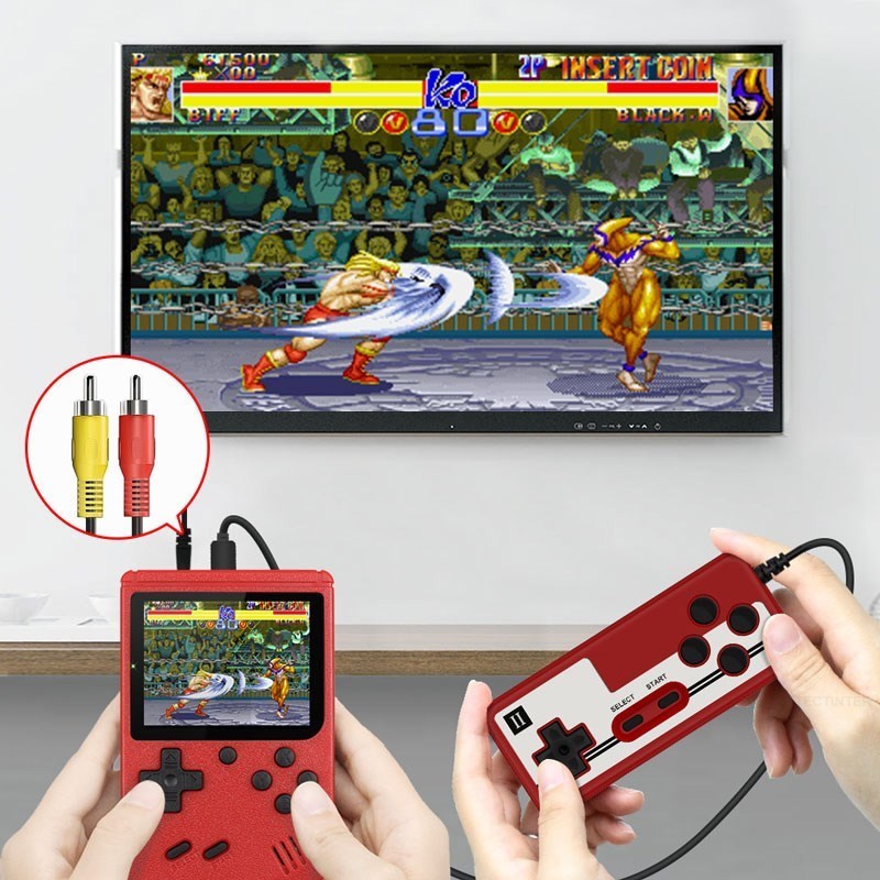 Retro Portable Mini Handheld Video Game Console 8-Bit 3.0 Inch Color LCD Kids Color Game Player Built-in 400 games