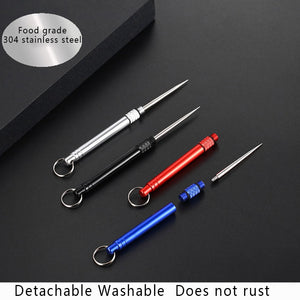 Self Defense Weapon Survival Tool Portable Outdoor Camp Equipment Survival Tool Titanium Toothpick Brass Knuckels Weapon