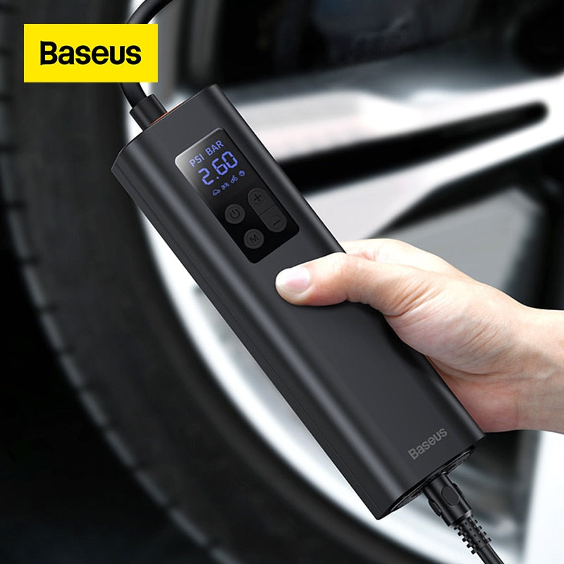 Baseus Inflator Pump 12V Portable Car Air Compressor for Motorcycles Bicycle Boat Tyre Inflator Digital Auto Inflatable Air Pump