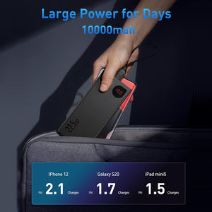 Baseus Power Bank 10000mAh with 22.5W PD Fast Charging Powerbank Portable Battery Charger For iPhone 14 13 12 Pro Max Xiaomi