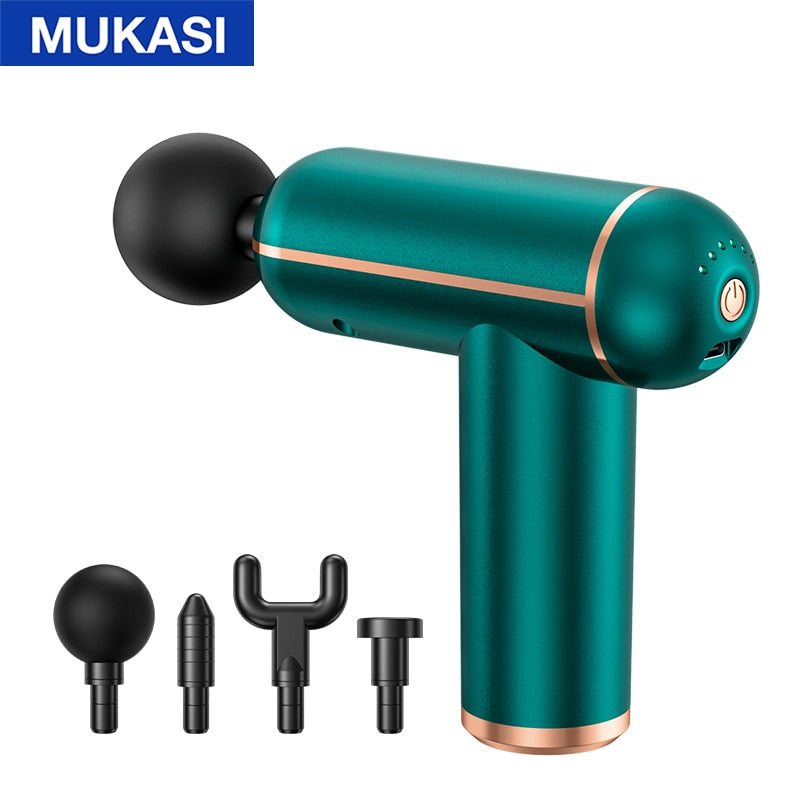 MUKASI Massage Gun Portable Percussion Pistol Massager For Body Neck Deep Tissue Muscle Relaxation Gout Pain Relief Fitness