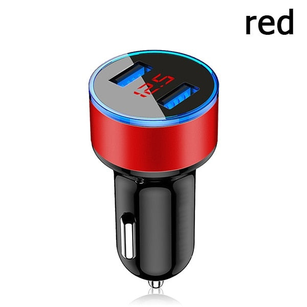 4.8A 5V Car Chargers 2 Ports Fast Charging For Samsung Huawei iphone 11 8 Plus Universal Aluminum Dual USB Car-charger Adapter