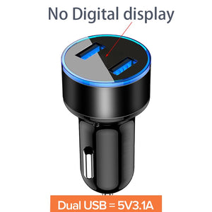 4.8A 5V Car Chargers 2 Ports Fast Charging For Samsung Huawei iphone 11 8 Plus Universal Aluminum Dual USB Car-charger Adapter