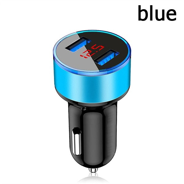 4.8A 5V Car Chargers 2 Ports Fast Charging For Samsung Huawei iphone 11 8 Plus Universal Aluminum Dual USB Car-charger Adapter